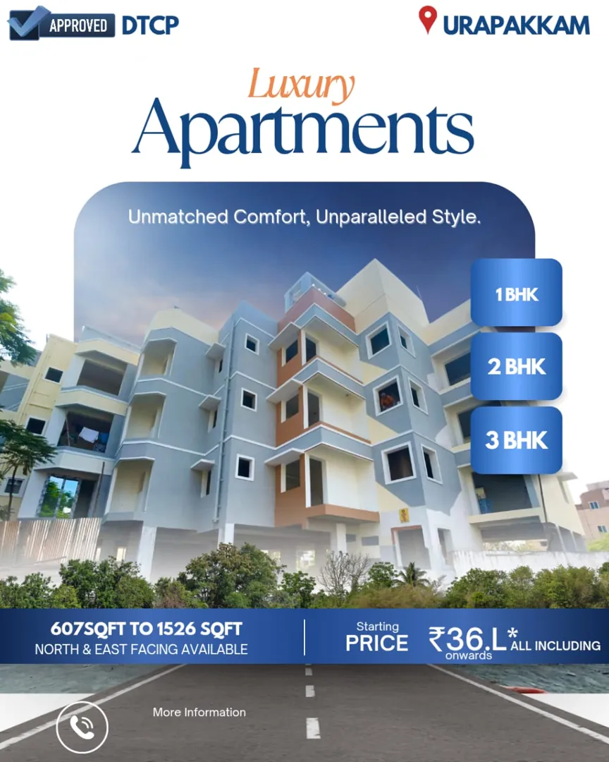 2 BHK Flat for Sale in Urapakkam, Karanaipuducheri